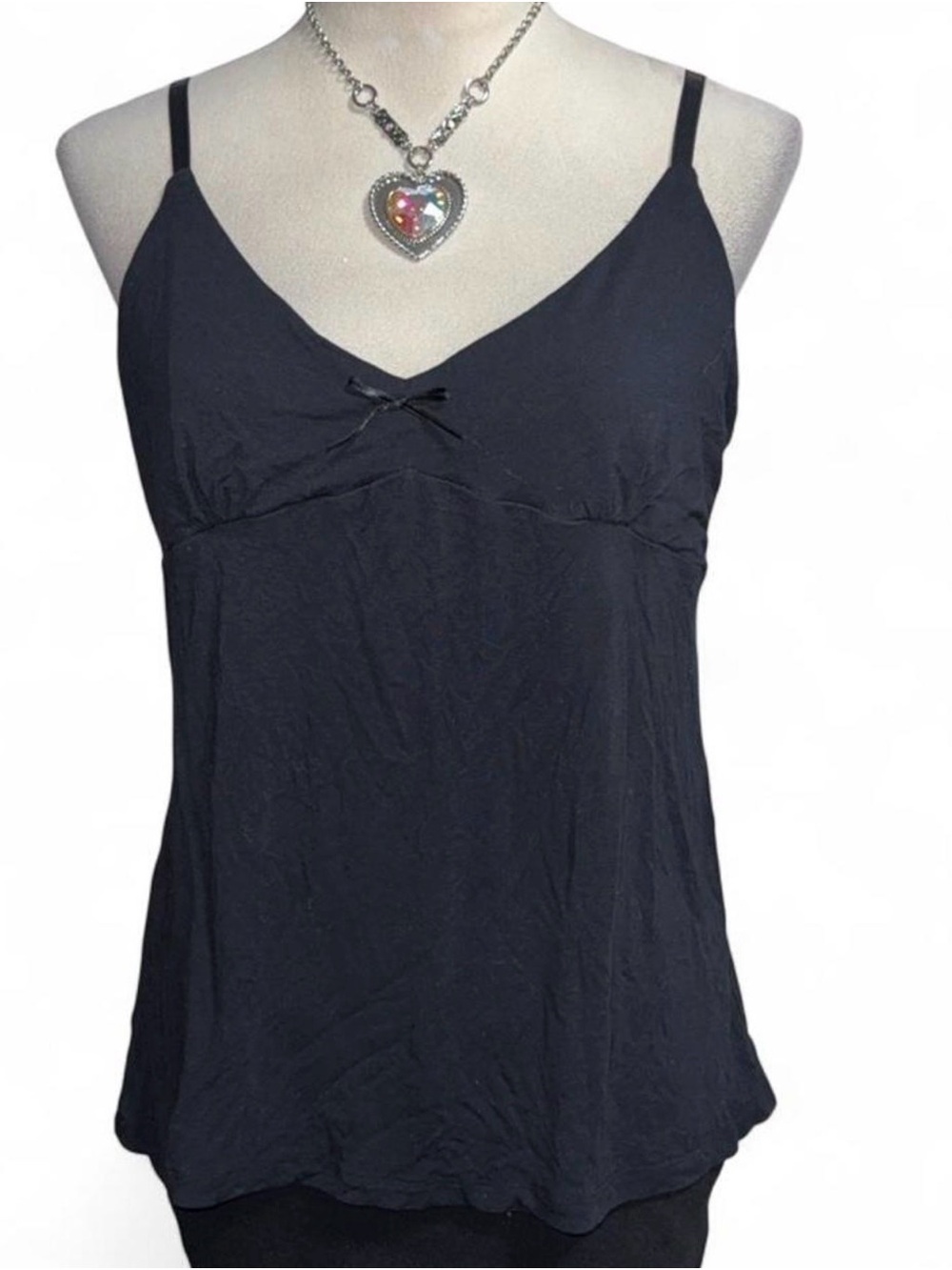 Isaac Mizrahi Black Spaghetti Strap Camisole